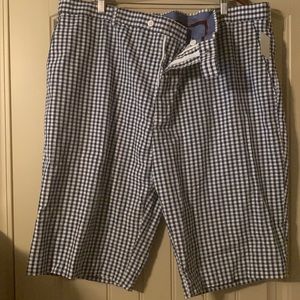 Navy Gingham Shorts Big & Tall